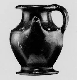 FEEDER (SOUTH ITALIAN, APULIAN, BLACK GLAZE)