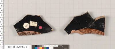 Terracotta fragments of kylikes (drinking cups)