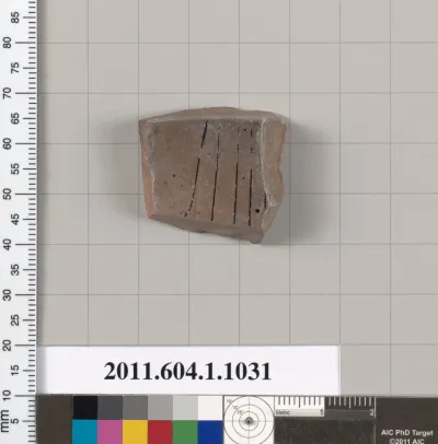 Terracotta fragment of a kylix (drinking cup)