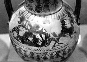 AMPHORA, NECK (ATHENIAN, BLACK-FIGURE)