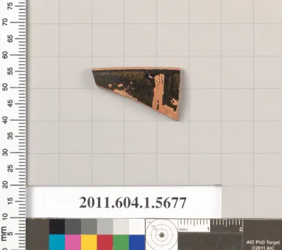 Terracotta rim fragment of a kylix (drinking cup)