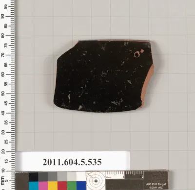 Terracotta rim fragment of a kylix (drinking cup)