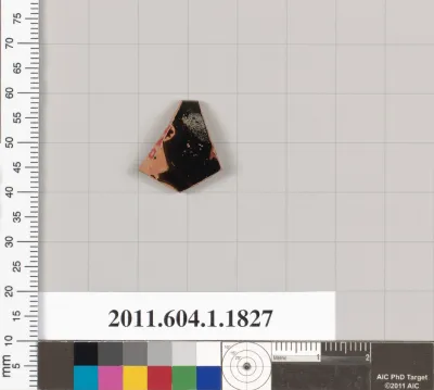 Terracotta rim fragment of a kylix (drinking cup)