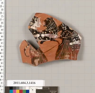 Terracotta fragment of a skyphos (deep drinking cup)