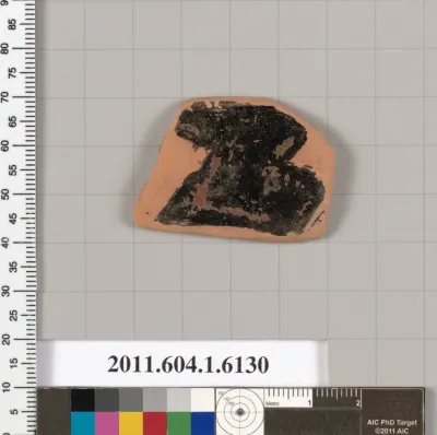 Terracotta rim fragment of a kylix (drinking cup)