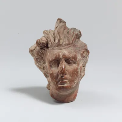 Terracotta head of a satyr