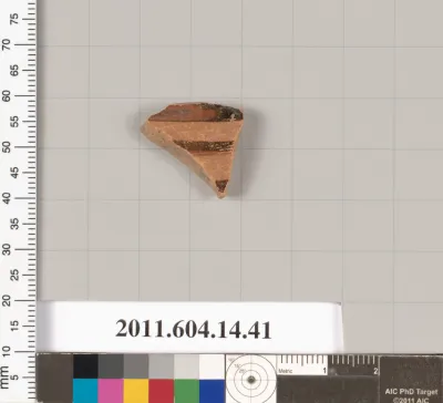Terracotta fragment of a closed shape