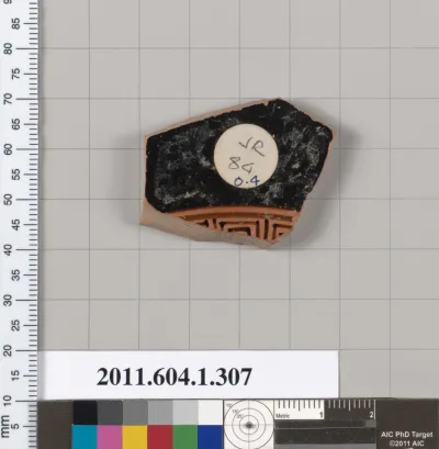 Terracotta fragment of a kylix (drinking cup)