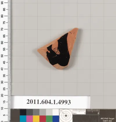 Terracotta fragment of a kylix (drinking cup)