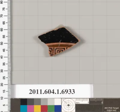 Terracotta fragment of a kylix (drinking cup)