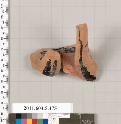 Terracotta fragment of a kylix (drinking cup)