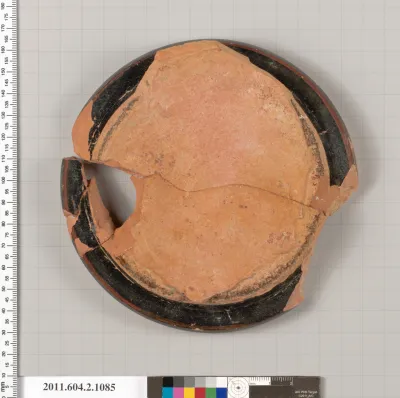 Terracotta fragment of a hydria (water jar) or terracotta fragment of a pelike (jar)