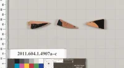 Terracotta fragments of kylikes (drinking cups)