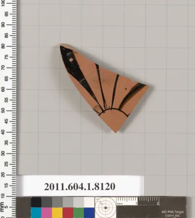 Terracotta fragment of a kylix (drinking cup)