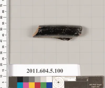 Terracotta fragment of a stemless kylix (drinking cup)?