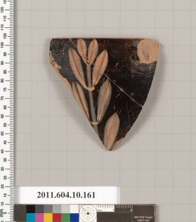 Terracotta rim fragment of a skyphos (deep drinking cup)