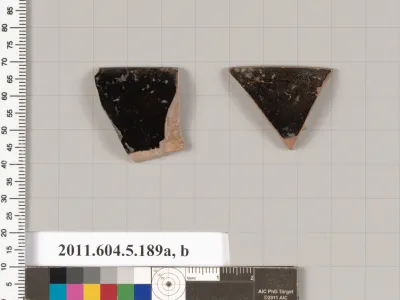 Terracotta rim fragments of kylikes (drinking cups)