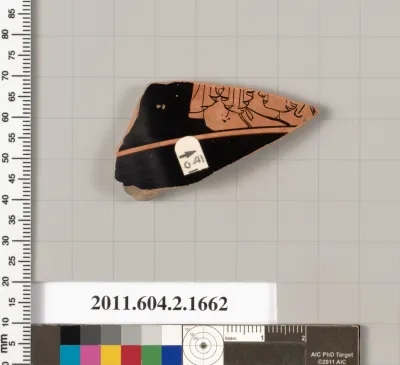 Terracotta fragment of a skyphos (deep drinking cup)