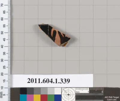 Terracotta rim fragment of a kylix (drinking cup)