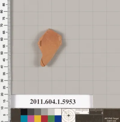 Terracotta fragment of a kylix (drinking cup)