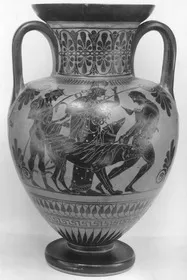 AMPHORA, NECK (ATHENIAN, BLACK-FIGURE)