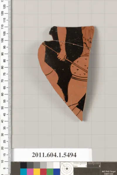 Terracotta fragment of a kylix (drinking cup)