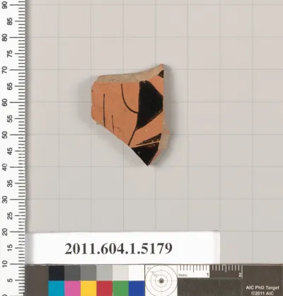 Terracotta fragment of a kylix (drinking cup)