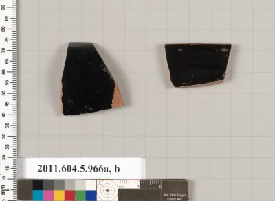 Terracotta rim fragments of kylikes (drinking cups)