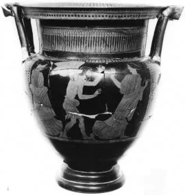 KRATER, COLUMN (ATHENIAN, RED-FIGURE)