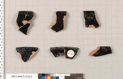 Terracotta rim fragments of kylikes (drinking cups)