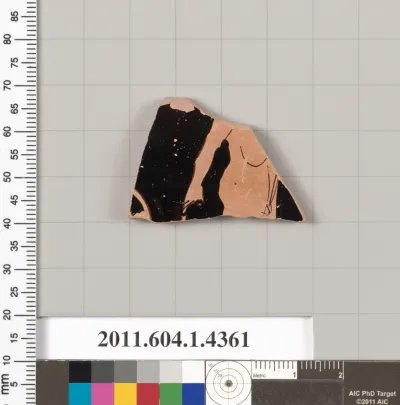 Terracotta fragment of a kylix (drinking cup)