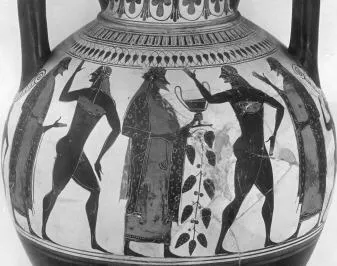 AMPHORA, NECK (ATHENIAN, BLACK-FIGURE)