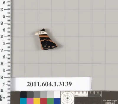 Terracotta fragment of a kylix (drinking cup)