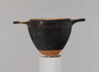 Terracotta skyphos (deep drinking cup)