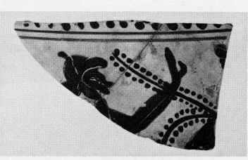 LEKYTHOS, FRAGMENT (ATHENIAN, BLACK-FIGURE)
