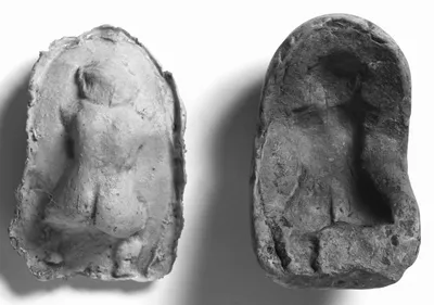 Mold of the Back of a Squatting Nude Figure