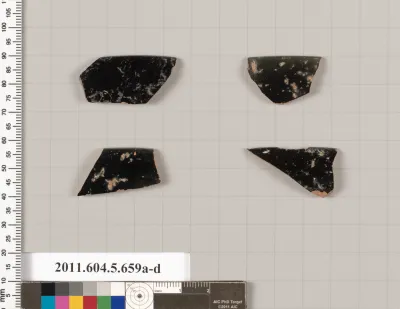 Terracotta rim fragments of kylikes (drinking cups)