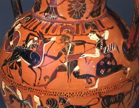 AMPHORA, NECK (ATHENIAN, BLACK-FIGURE)
