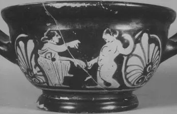CUP, STEMLESS (ATHENIAN, RED-FIGURE)