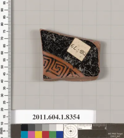 Terracotta fragment of a kylix (drinking cup)