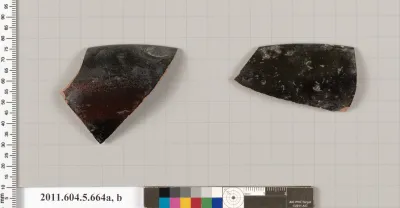 Terracotta rim fragments of kylikes (drinking cups)