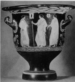 KRATER, BELL (SOUTH ITALIAN, APULIAN, RED-FIGURE)