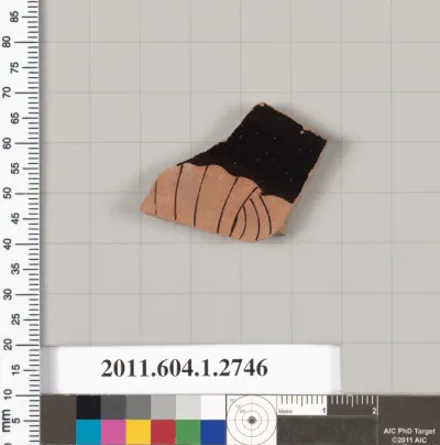 Terracotta fragment of a kylix (drinking cup)