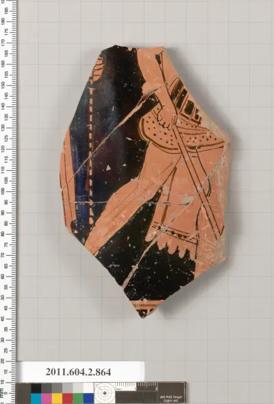 Terracotta fragment of a bell-krater (bowl for mixing wine and water)