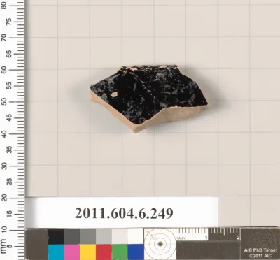 Terracotta rim fragment of an open shape