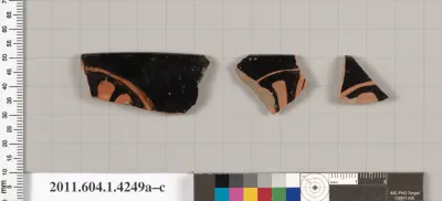 Terracotta rim fragments of kylikes (drinking cups)