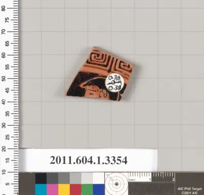 Terracotta fragment of a kylix (drinking cup)