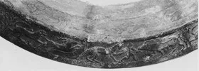 INCENSE BURNER, FRAGMENT (ETRUSCAN, BUCCHERO)