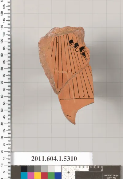 Terracotta fragment of a kylix (drinking cup)