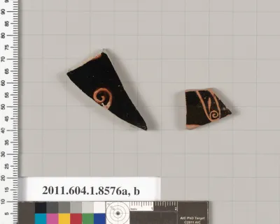 Terracotta fragments of stemless kylikes (drinking cups)